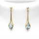 Topaz and diamond tulip earrings