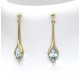 Topaz and diamond tulip earrings