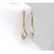 Topaz and diamond tulip earrings