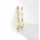 Diamond set gold drop earrings