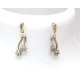 Diamond set drop earrings