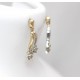 Diamond set drop earrings