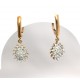 Diamond cluster drop earrings