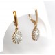 Diamond cluster drop earrings