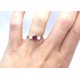 Ruby and diamond three stone ring