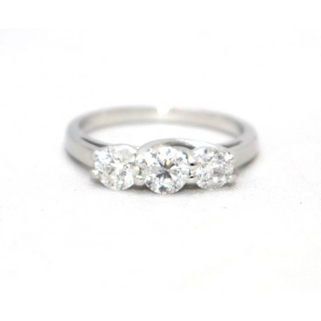 Three stone diamond ring