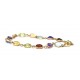 Multi-stone gold bracelet