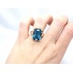 Large Blue Topaz ring