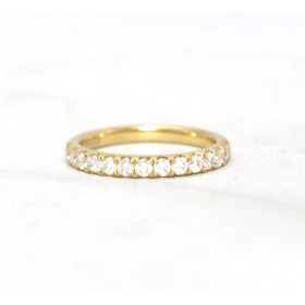 Half eternity diamond ring