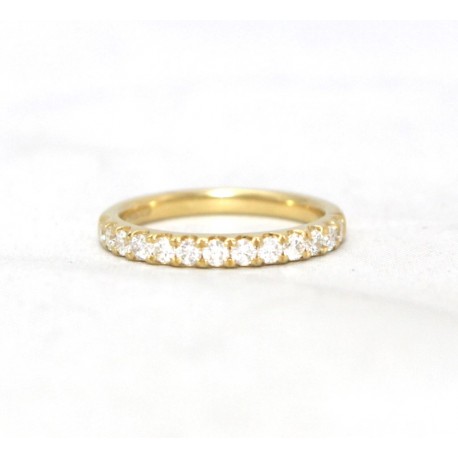 Half eternity diamond ring