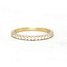 Half eternity diamond ring