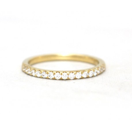 Half eternity diamond ring