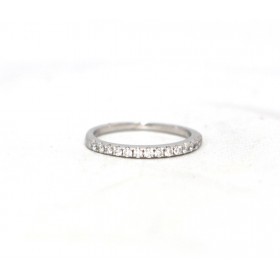 Platinum set half eternity diamond ring