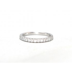 Platinum set half eternity diamond ring