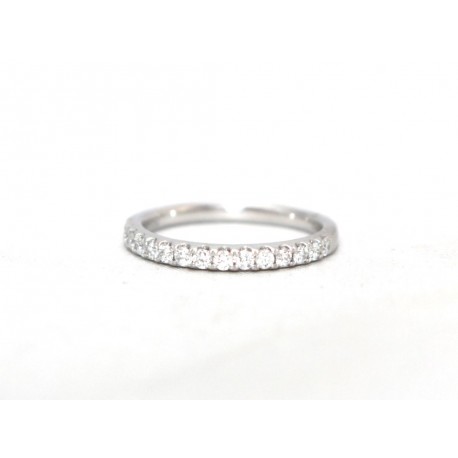 Platinum set half eternity diamond ring