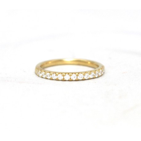 Half eternity diamond ring