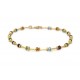 Multi-stone gold bracelet