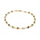 Multi-stone gold bracelet