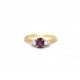 Ruby and diamond three stone ring