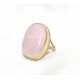 Rose quartz large ring