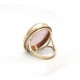 Rose quartz large ring