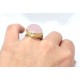 Rose quartz large ring