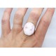 Pink shell cameo ring