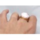 Pink shell cameo ring