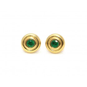 Emerald stud earrings