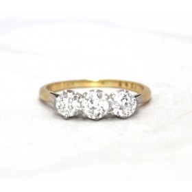 Three stone diamond ring