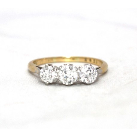 Three stone diamond ring