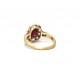 Ruby and diamond cluster ring