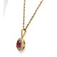 Ruby and diamond cluster pendant