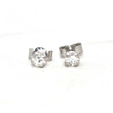 Diamond stud earrings 9ct white gold