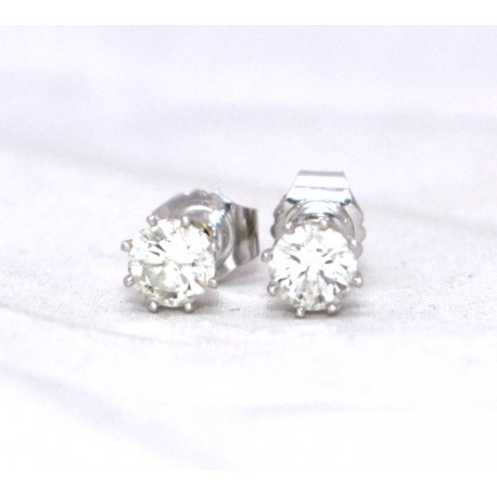 Diamond stud earrings