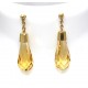 Briolette cut Citrine drop earrings