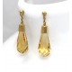 Briolette cut Citrine drop earrings