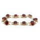 Garnet and pearl bracelet